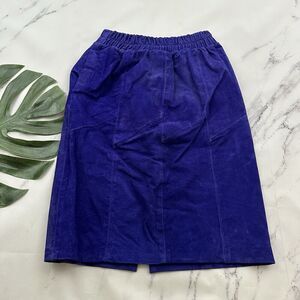 Atlantic Beach Leather Works Womens Vintage Suede Pencil Skirt Size S Purple New
